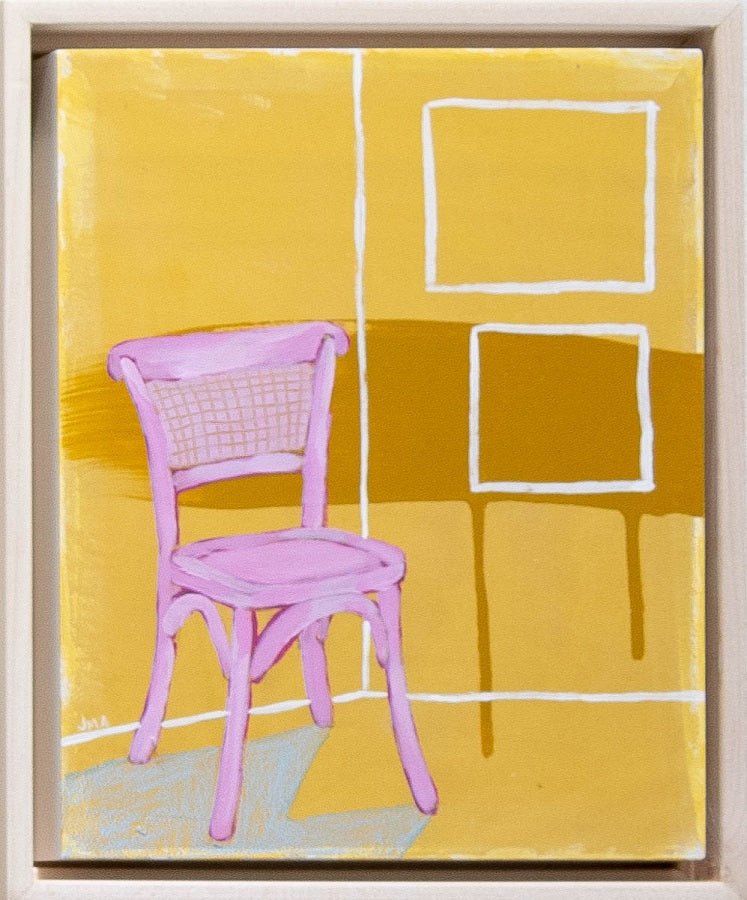 Chair in Lilac, 8"x10" Painting (framed)