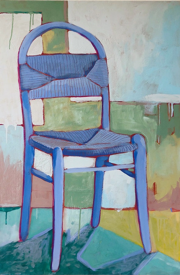 Chair in Violet, 24"x36" Painting