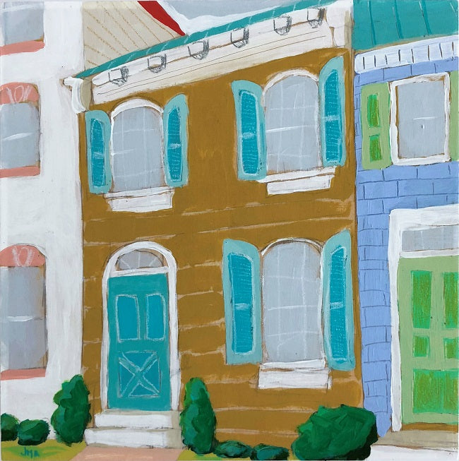 Dear, Home local house scape portrait painting by Jennifer Allevato art