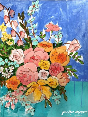 Jennifer Allevato painting floral variation no. 2