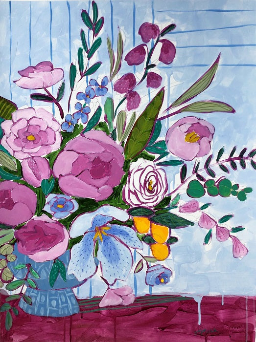 Jennifer Allevato art Floral Variation 8 painting still life on paper