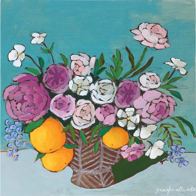 From a Table in Arlington floral painting by Jennifer Allevato