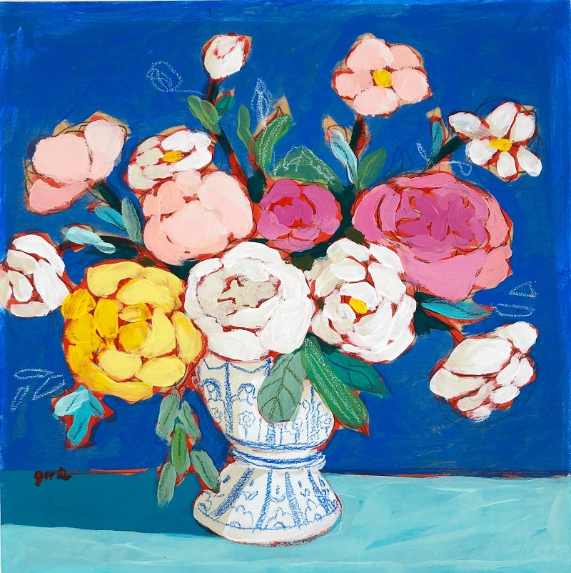 From a Table in King Street, 8"x8" (framed)