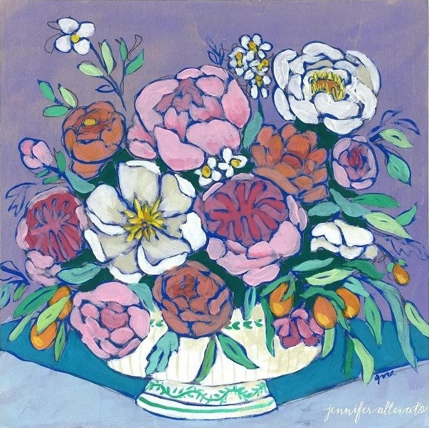 From a Table in Provence floral painting by Jennifer Allevato