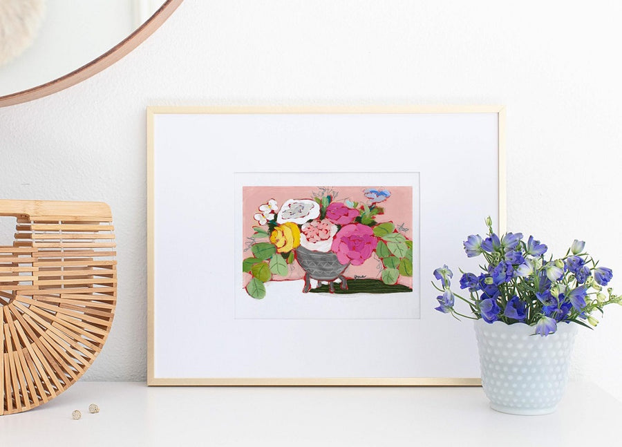 From a Table in Strawberry Hill floral still life art print by Jennifer Allevato Fine Art