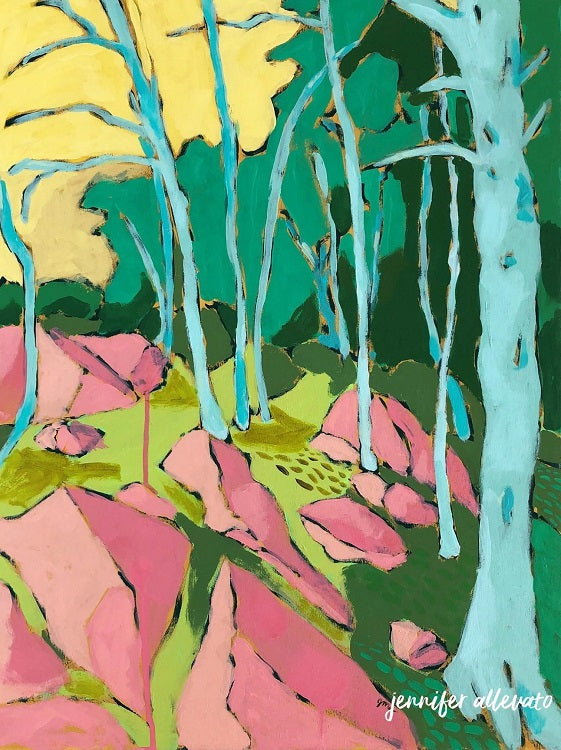 Great Falls 1 landscape painting by Jennifer Allevato