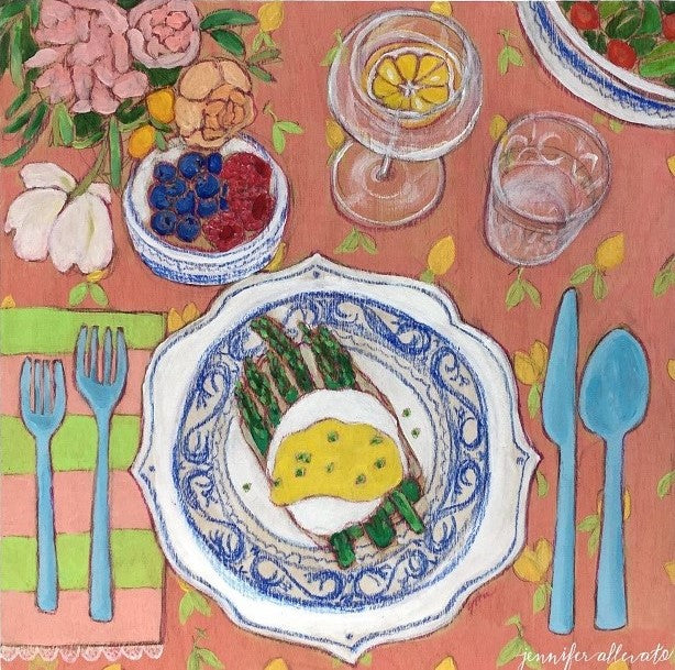 Hollandaise and a Fruit Cup, 10"x10"