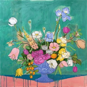From a Table in Old Town floral painting by Jennifer Allevato