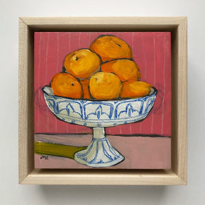 Orange You Glad 3, 5"x5" Painting (framed)