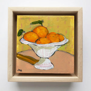 Orange You Glad 5, 4"x4" Painting (framed)