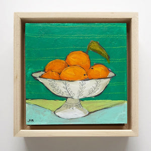 Orange You Glad 6, 5"x5" Painting (framed)