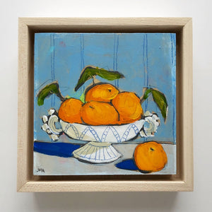Orange You Glad 7, 5"x5" Painting (framed)