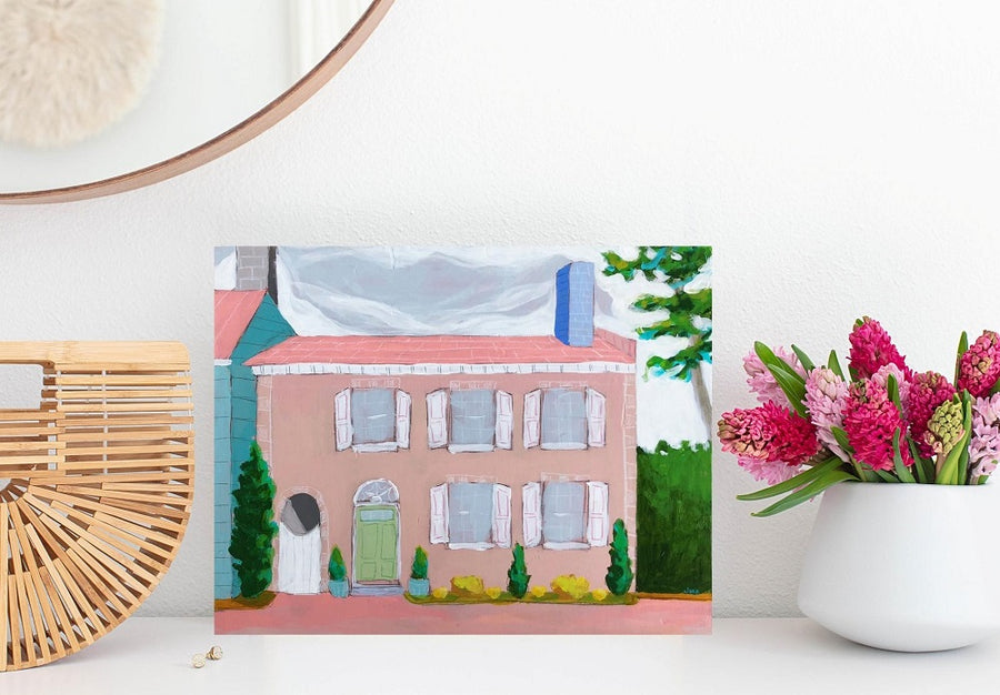 Pictures of home house-scape painting by Jennifer Allevato art