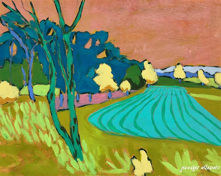 Rural Pennsylvania Farm landscape painting by Jennifer Allevato