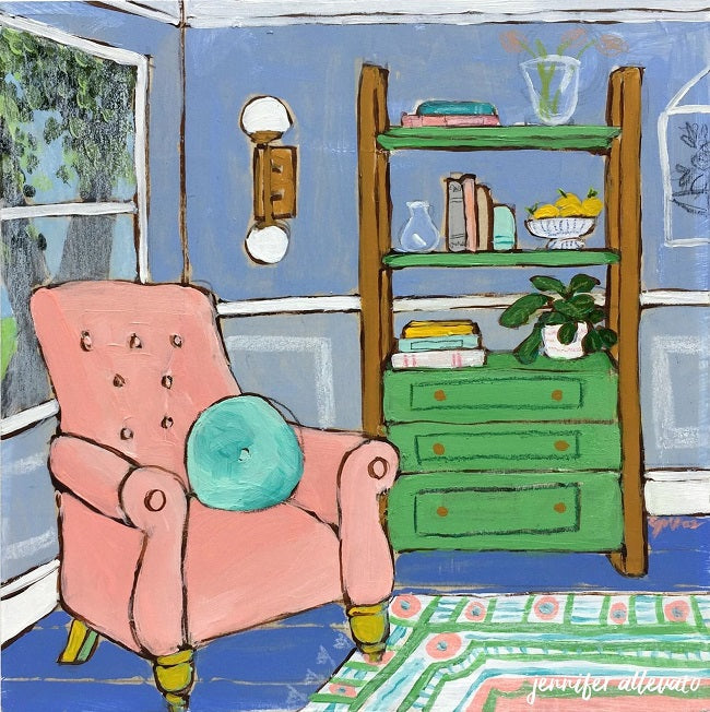 Seated 17 interior painting by Jennifer Allevato