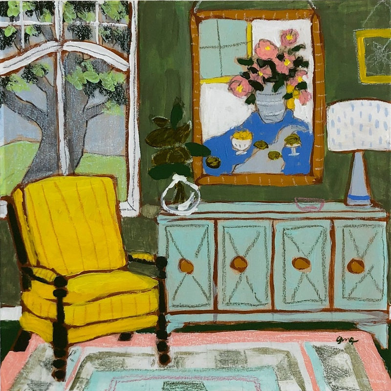 Seated 31, 6"x6" (framed)