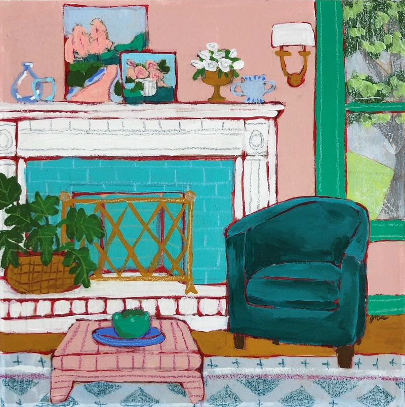 Seated 34, 8"x8"