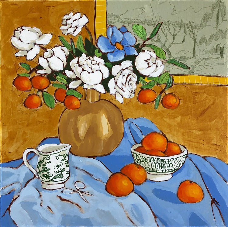 Still Life with Oranges painting by Jennifer Allevato fine art