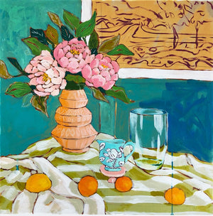 still life with peonies painting by jennifer allevato fine art