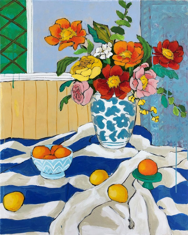 Still life with poppies painting by Jennifer Allevato fine art