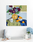 still life with violet painting by jennifer allevato fine art