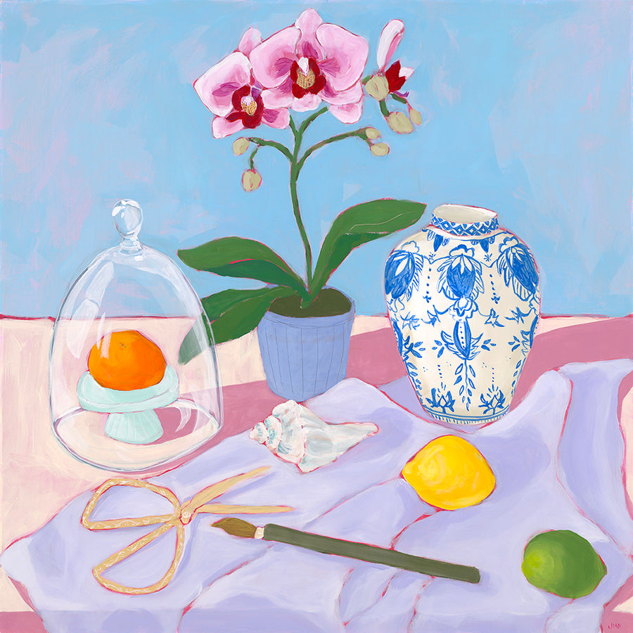 Still Life with Cloche, 30"x30" Painting