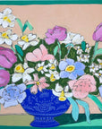 Teal Lines and Flowers, 16"x20" Painting