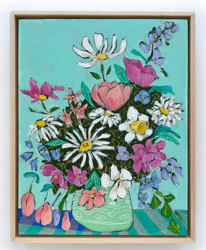The Friendliest Flower, 11"x14" Painting (framed)