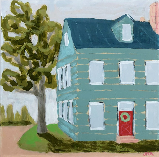 Theres No Place Like Home local house-scape painting by Jennifer Allevato