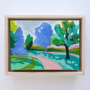 The Winding Road 1, 5"x7" Painting (framed)