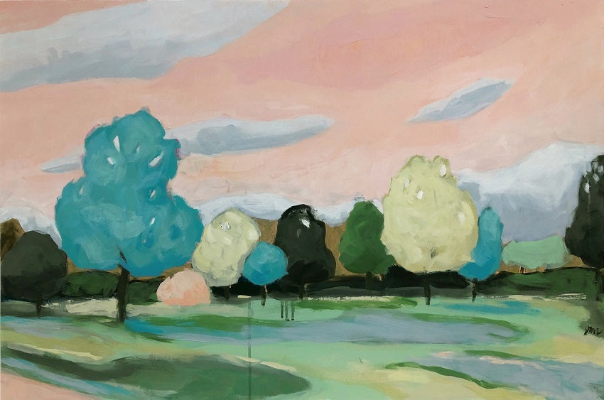 Through the Field, 24"x36" Painting