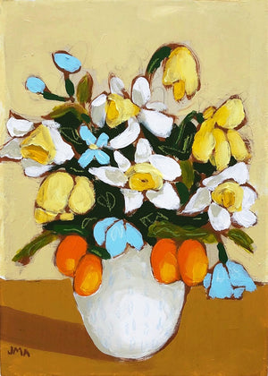 Vincent's Flowers, 5"x7" Painting