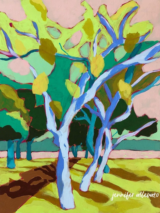 Waterfront Park landscape painting by Jennifer Allevato 